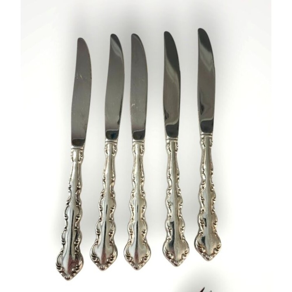 5 Oneida‎ Deluxe MOZART Stainless Steel 9'   1/8" Dinner Knives